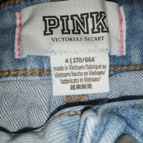 Pink Victoria secret Jean shorts - Picture 3 of 3